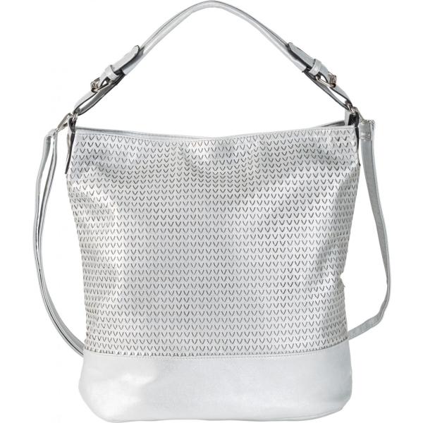 Borsa a tracolla effetto metallizzato argento Bpc bonprix collection grigio