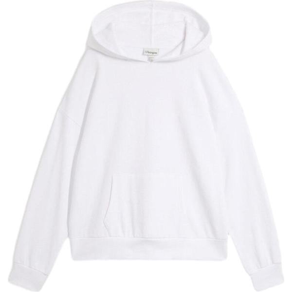 Felpa con cappuccio da donna in bianco neve collo con cappuccio bonprix