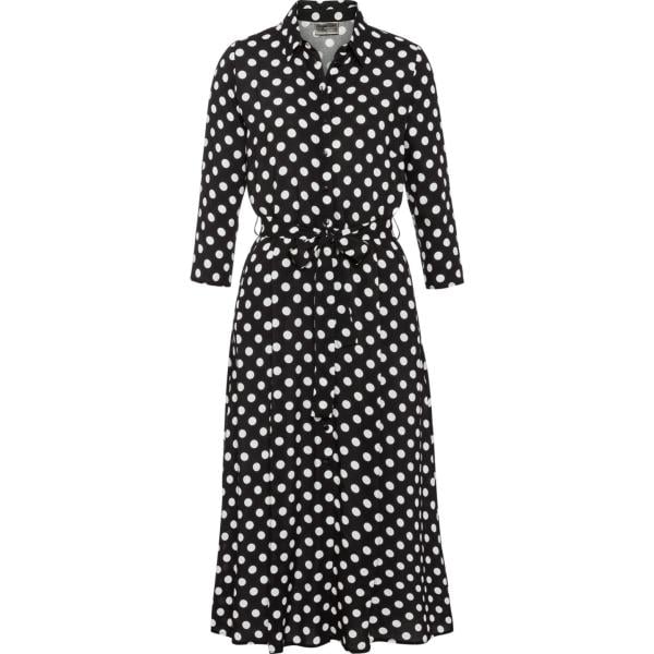 vestiti midi/longuette bonprix nero a pois