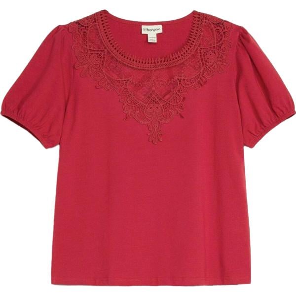 T-shirt da donna in rosso classico in cotone bonprix bonprix