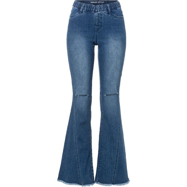 jeans a zampa Rainbow blu