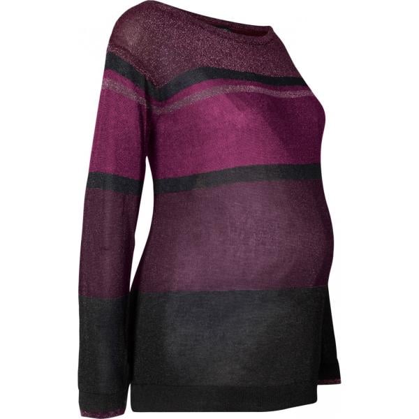 Maglione premaman a righe viola Bpc bonprix collection viola a righe