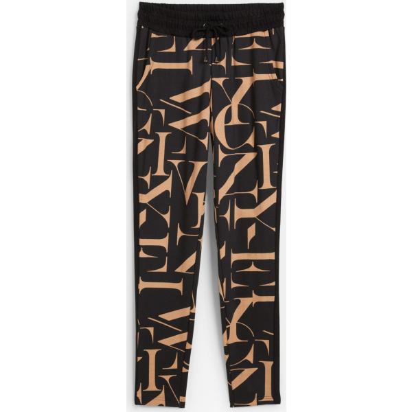 pantaloni bonprix nero con stampe