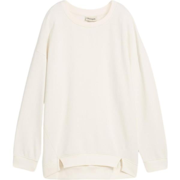 Felpa da donna oversize in bianco neve bonprix