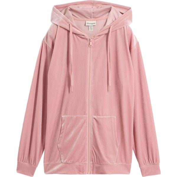 Felpa con cappuccio da donna in rosa scuro collo con cappuccio con zip bonprix