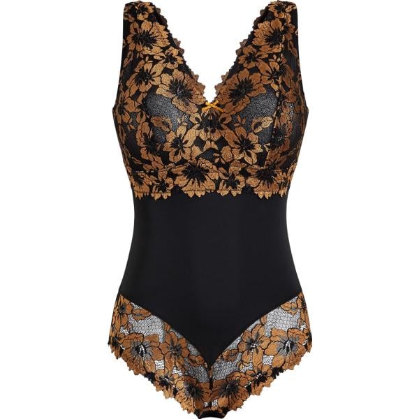 body bonprix nero a fiori