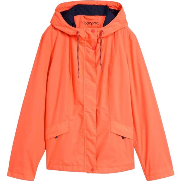 Giacca da donna in arancione scuro tessuto impermeabile bonprix