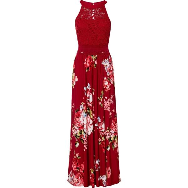 vestiti lunghi bonprix rosso a fiori