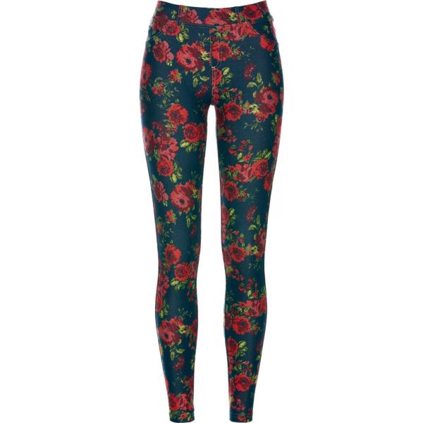 jeggings Bpc selection marrone a fiori