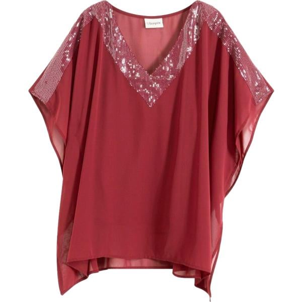 bluse bonprix rosso