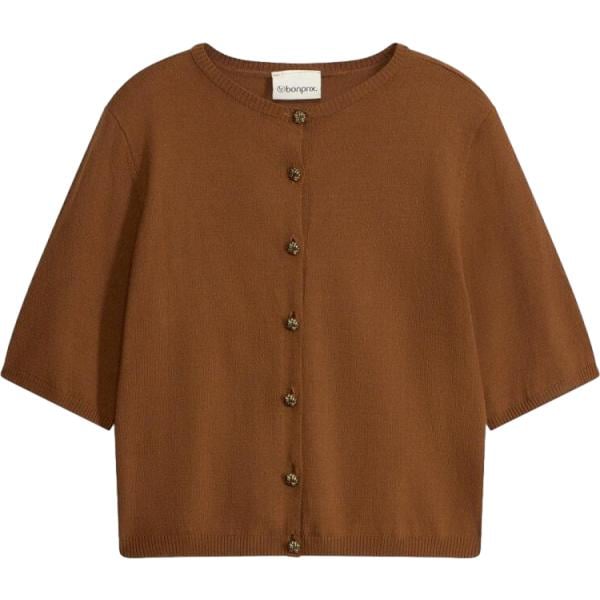 Cardigan da donna in marrone scuro in viscosa bonprix