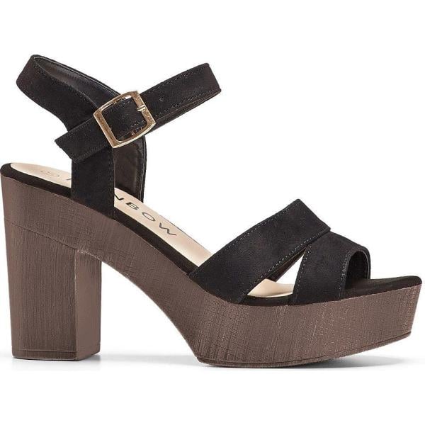 sandali col tacco bonprix nero