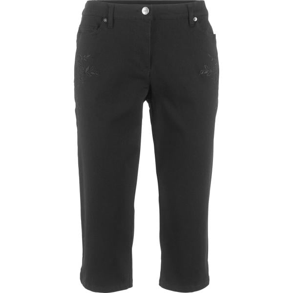 jeans slim fit bonprix nero a fiori