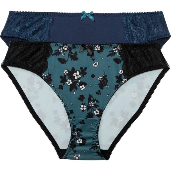 slip bonprix nero a fiori