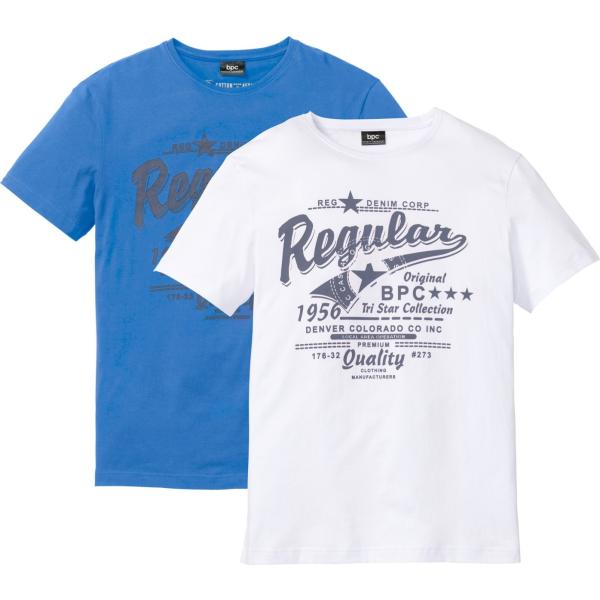 t-shirt Bpc bonprix collection blu con stampe