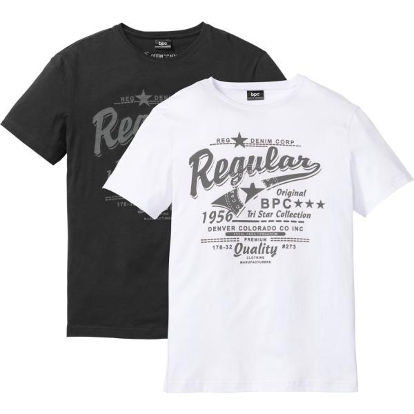 t-shirt Bpc bonprix collection bianco con stampe