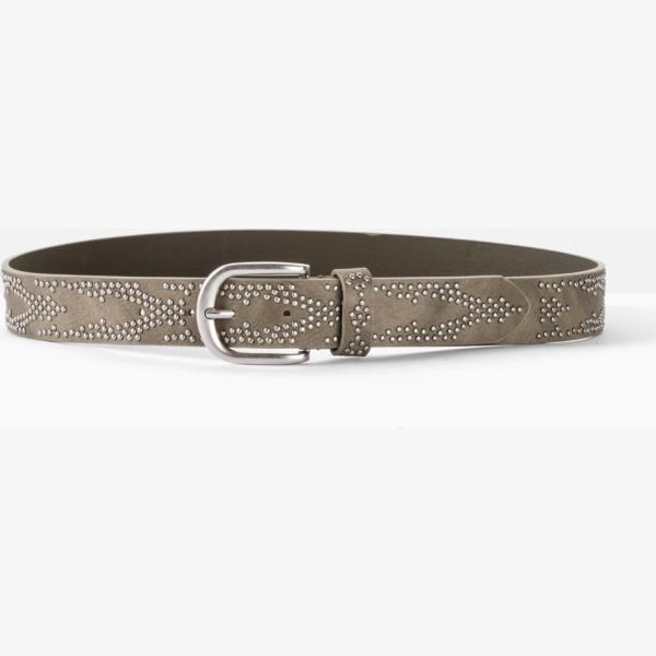 Cintura con borchie e fibbia argento e verde Bodyflirt multicolore