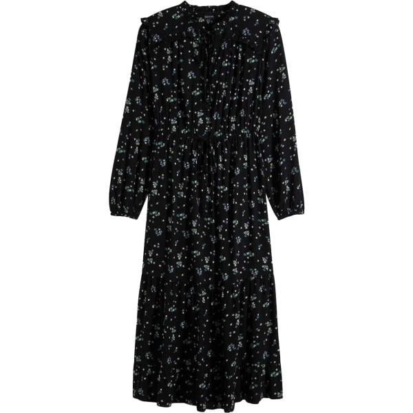 Vestito longuette/midi da donna in nero pece in viscosa bonprix
