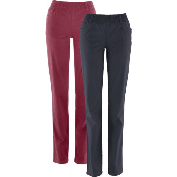 Pantalone taglio dritto elasticizzato rosso Rainbow rosso