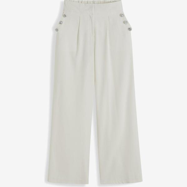 pantaloni bonprix bianco