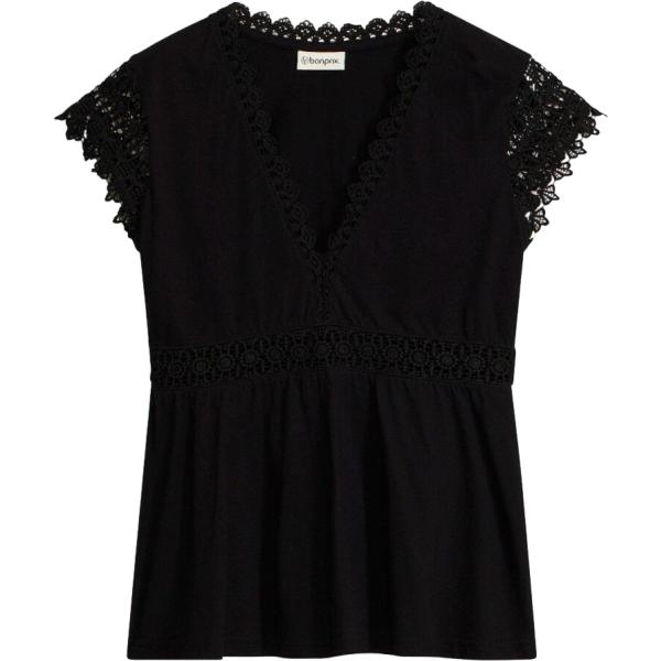 t-shirt bonprix nero