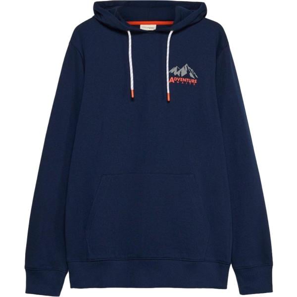 Felpa con cappuccio da uomo in blu scuro collo con cappuccio bonprix