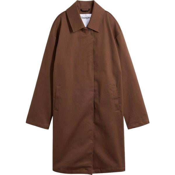 Trench da donna in marrone scuro tessuto impermeabile bonprix