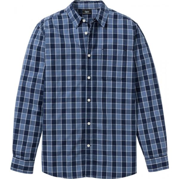 Camicia a quadri a maniche lunghe blu Bpc bonprix collection blu a quadri