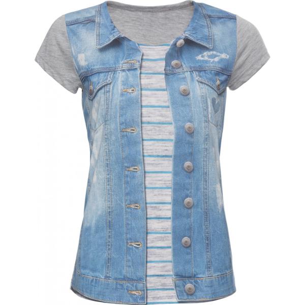 maglieria Rainbow blu con stampe