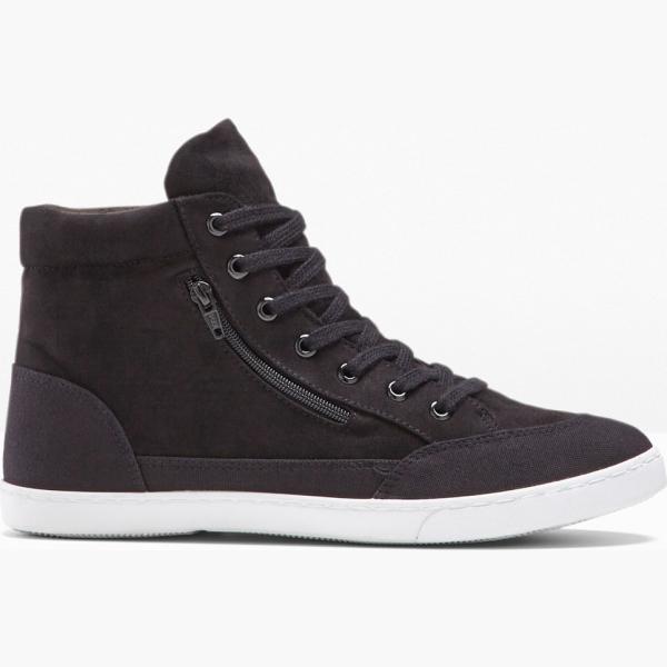 sneakers alte bonprix nero tinta unita