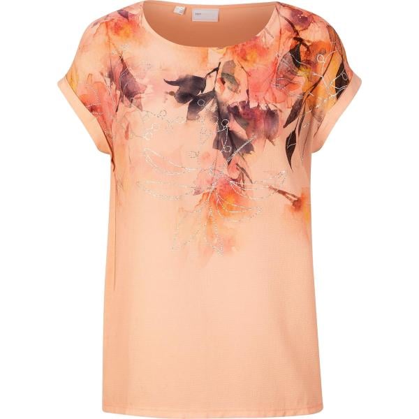 bluse bonprix arancione a fiori