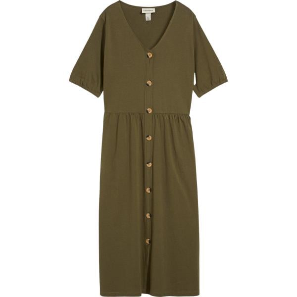 Vestito longuette/midi da donna in verde oliva bonprix