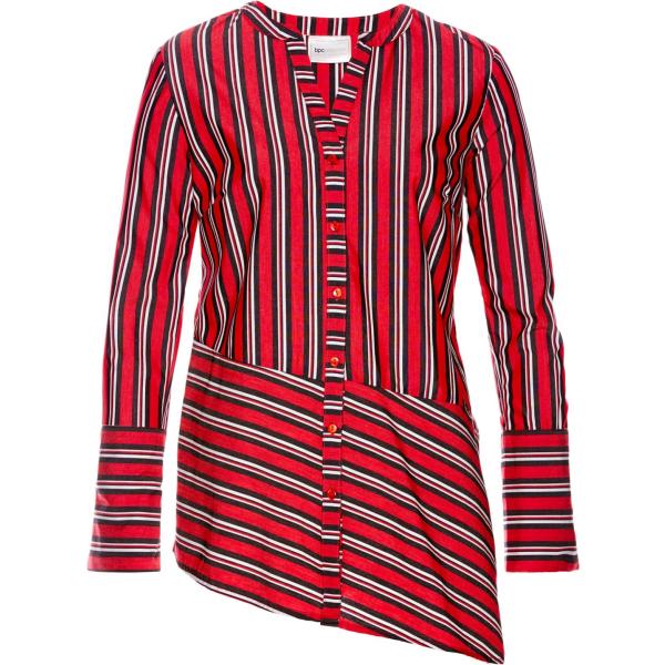 Camicetta con spacco e polsini rosso Bpc selection rosso