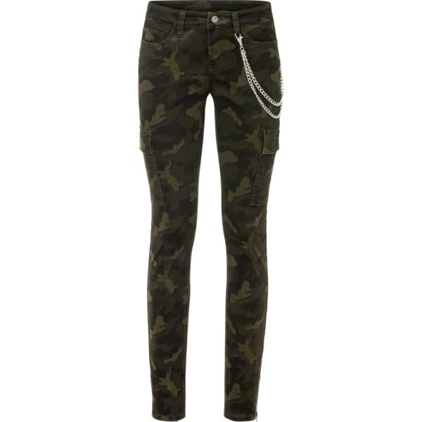 pantaloni cargo bonprix marrone military