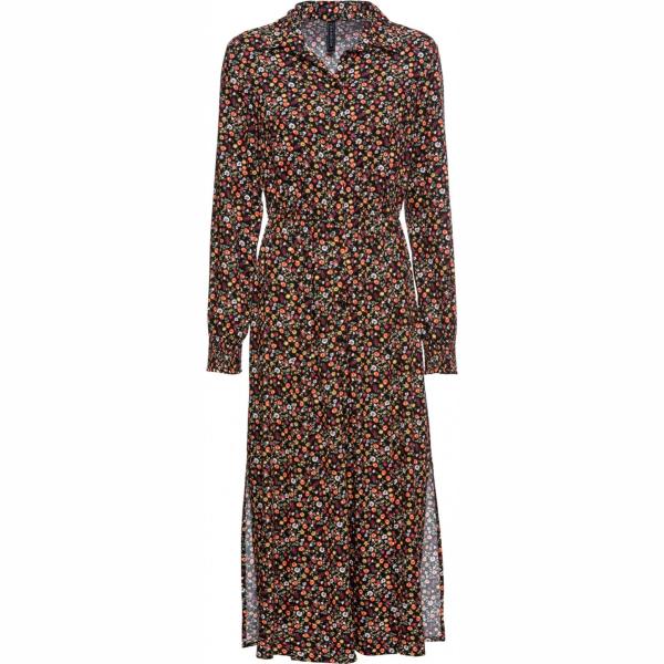 vestiti midi/longuette Rainbow marrone a fiori