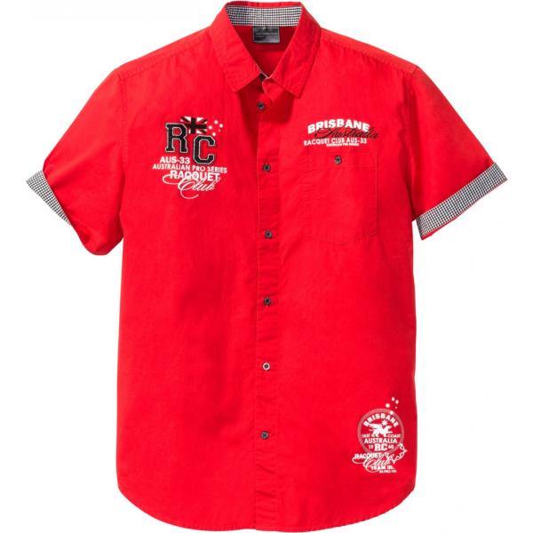 camicia a maniche corte Bpc selection rosso con stampe