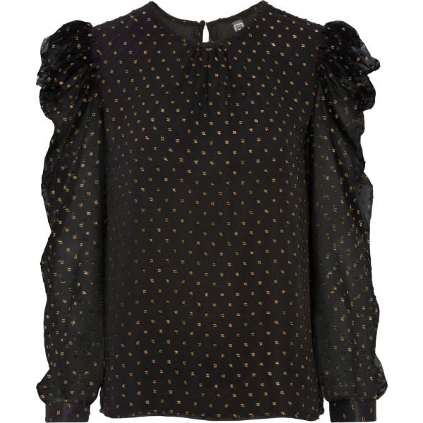 bluse Rainbow nero a pois