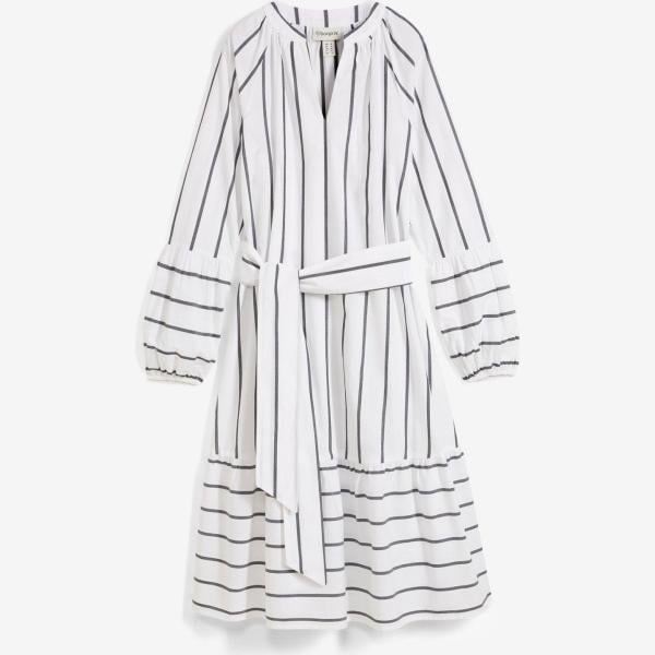 vestiti midi/longuette bonprix bianco a righe
