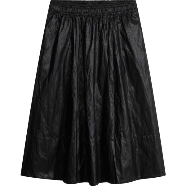 Gonna da donna in nero pece in ecopelle bonprix