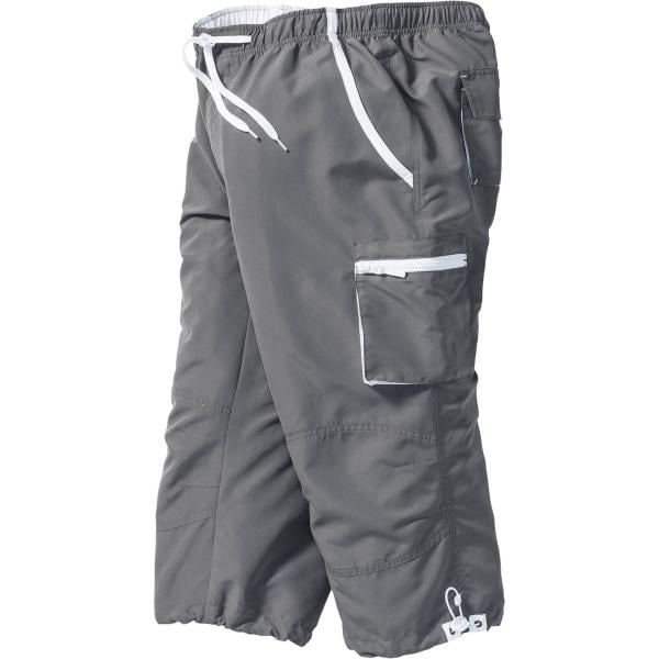 pantaloni capri bonprix grigio