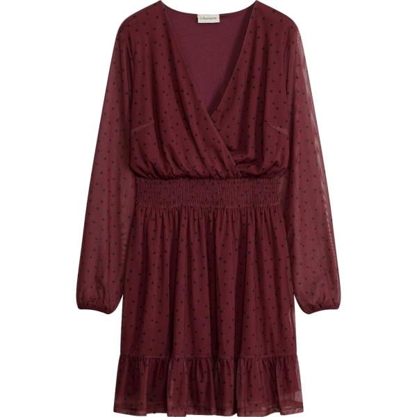 Vestito corto da donna in bordeaux corto bonprix