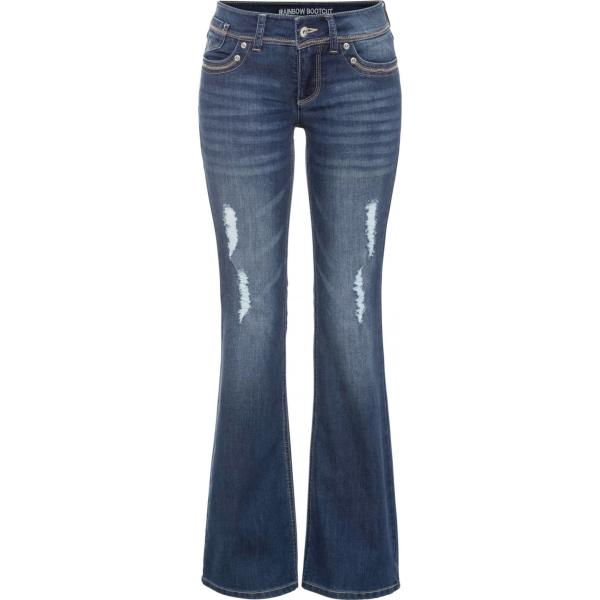 jeans a zampa Rainbow blu
