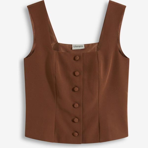 top bonprix marrone