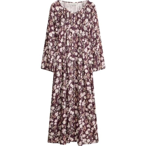 Vestito lungo da donna in marrone scuro lungo con cintura bonprix bonprix
