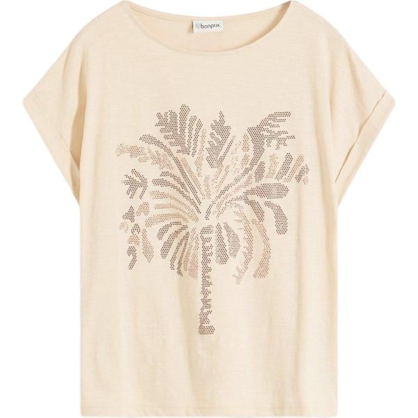t-shirt bonprix marrone