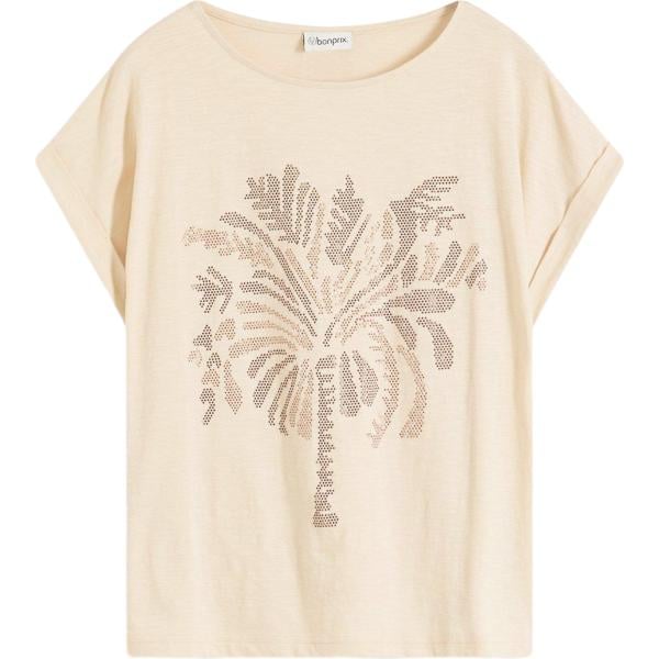 t-shirt bonprix marrone