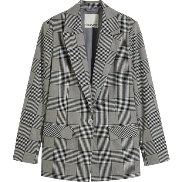 blazer bonprix grigio a quadri