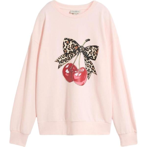 Felpa da donna in rosa chiaro in cotone organico bonprix