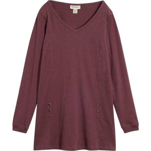 T-shirt da donna in viola scuro lungo bonprix bonprix