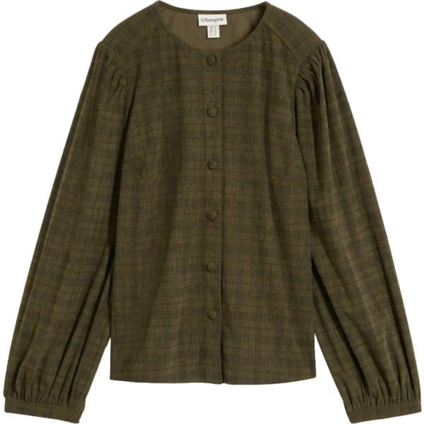 Blusa da donna in verde scuro a quadri bonprix bonprix